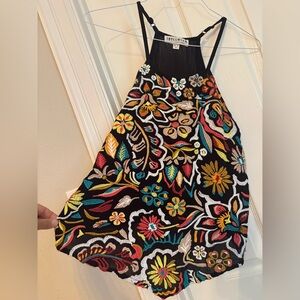 Idyllwind Black Floral Embroidered Camisole NEW w/ tag,never worn